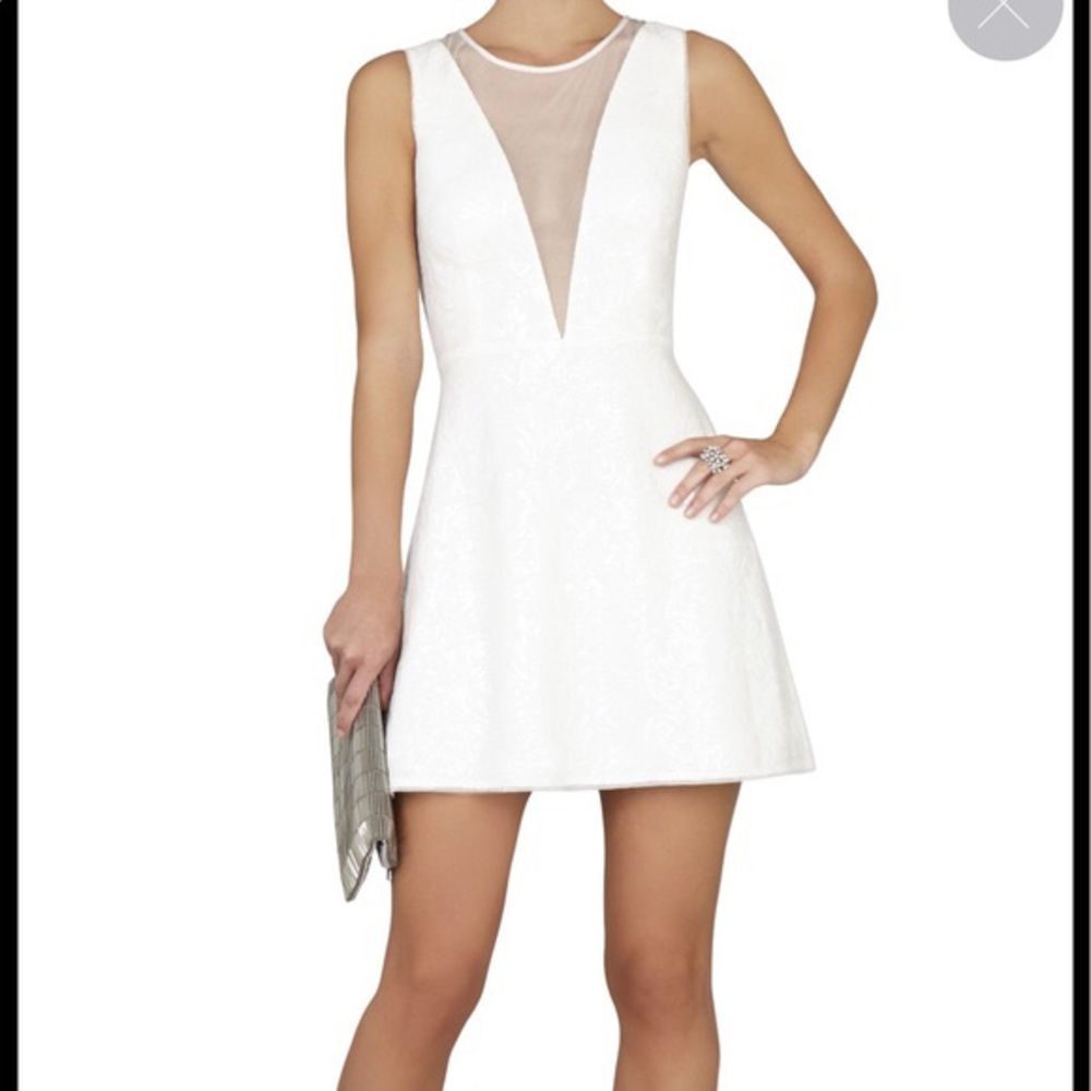 BCBG illusion neckline sequence dress!